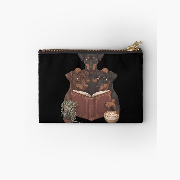 Item preview, Vintage Miniature Pinscher Reading Book Funny Dog Lover designed and sold by dian-rody-crest.