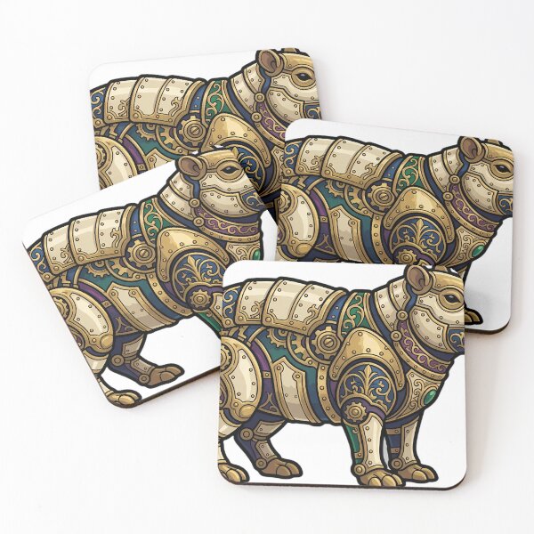 Item preview, Gothic Clockwork Capybara - Steampunk Capybara Art designed and sold by IllumeInk.