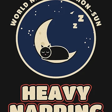 Aperçu de l'œuvre Heavy Napping Black Cat Moon de somebasic