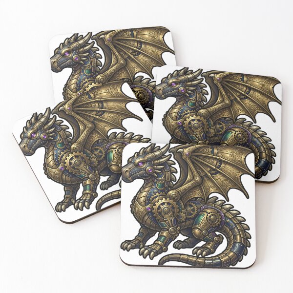 Item preview, Gothic Clockwork Dragon - Steampunk Dragon Art designed and sold by IllumeInk.