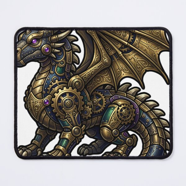 Item preview, Gothic Clockwork Dragon - Steampunk Dragon Art designed and sold by IllumeInk.