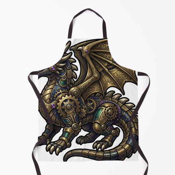 Item preview, Gothic Clockwork Dragon - Steampunk Dragon Art designed and sold by IllumeInk.