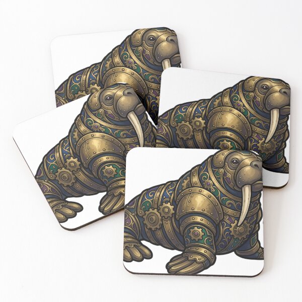 Item preview, Gothic Clockwork Walrus - Steampunk Walrus Art designed and sold by IllumeInk.