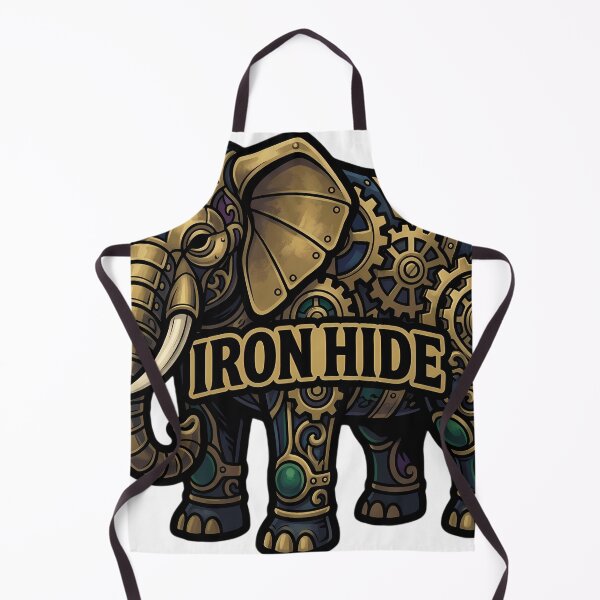 Item preview, Gothic Iron Hide Elephant - Steampunk Elephant Art designed and sold by IllumeInk.