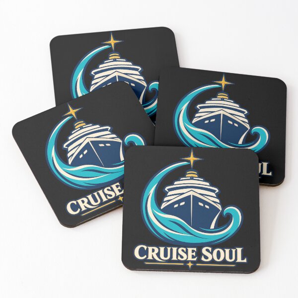 Item preview, Cruise Soul – Cruise Ship and Ocean Wave Emblem designed and sold by dhmnee.