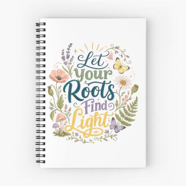 Item preview, Let Your Roots Find Light Inspirational Floral Quote Cottagecore Art designed and sold by inkoutninja.
