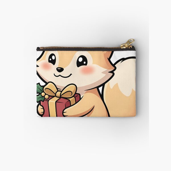 Item preview, Cute Christmas Fox Hugging a Gift Box designed and sold by pumsquare.