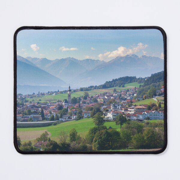Item preview, View of the town with the Inn Valley and mountains, Thaur, Innsbruck district, Tyrol, Austria designed and sold by Torsten Krüger.