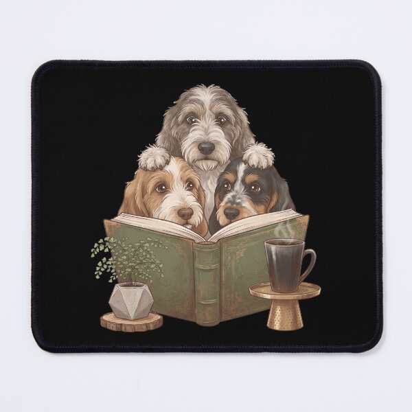 Item preview, Vintage Petit Basset Griffon Vendeen Reading Book Funny Dog Lover designed and sold by dian-rody-crest.