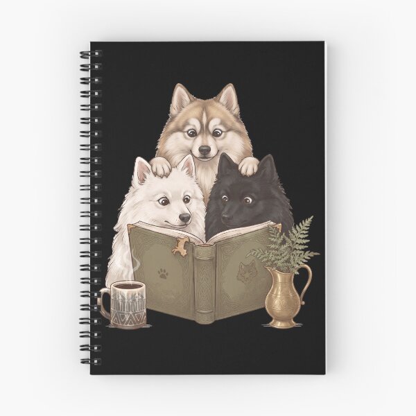 Item preview, Vintage Pomsky Reading Book Funny Dog Lover designed and sold by dian-rody-crest.