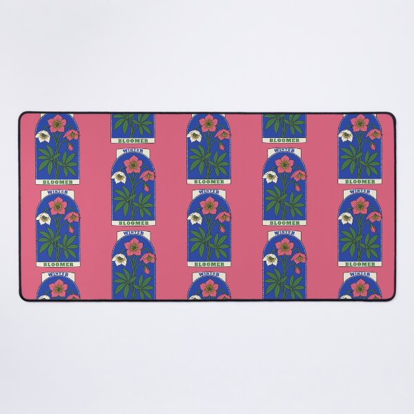 Item preview, Winter Bloomer Hellebore Christmas Rose Block Print designed and sold by sdcreations210.
