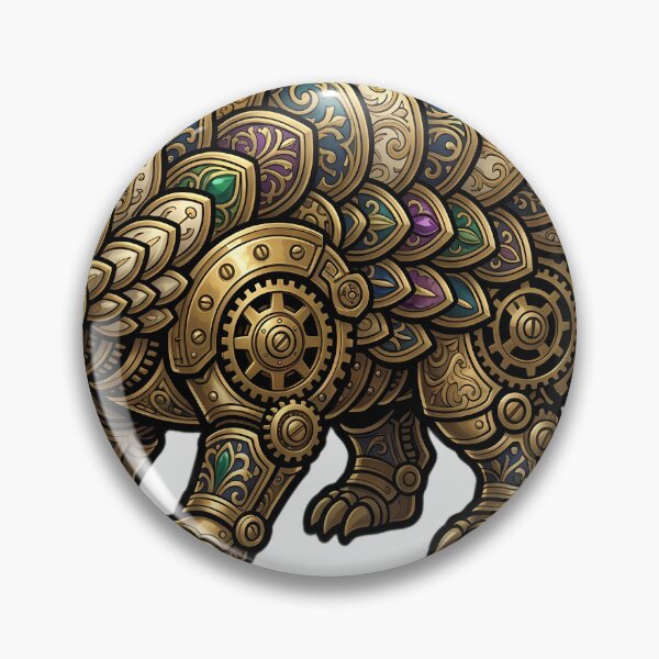 Item preview, Gothic Clockwork Pangolin - Steampunk Pangolin Art designed and sold by IllumeInk.