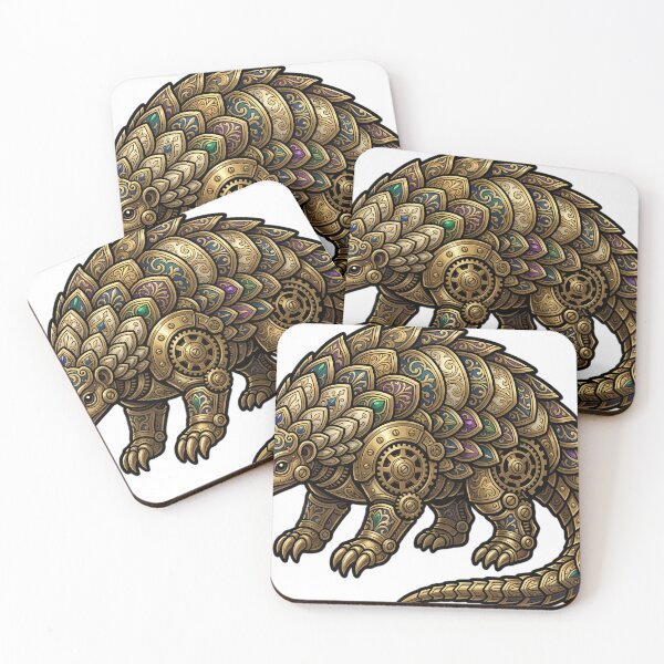Item preview, Gothic Clockwork Pangolin - Steampunk Pangolin Art designed and sold by IllumeInk.