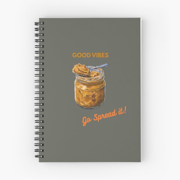 Item preview, Good Vibes Go Spread It Cute Peanut Butter Pun designed and sold by rnscreationsin.