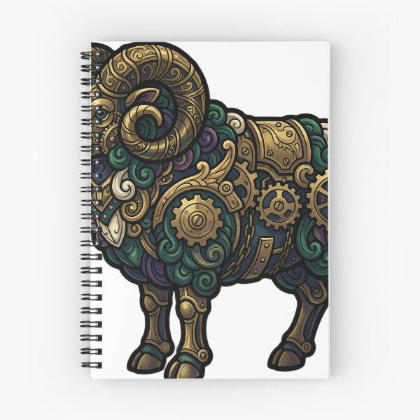 Item preview, Gothic Clockwork Ram - Steampunk Ram Art designed and sold by IllumeInk.