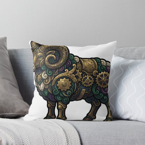 Item preview, Gothic Clockwork Ram - Steampunk Ram Art designed and sold by IllumeInk.