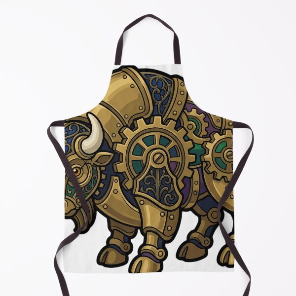 Item preview, Gothic Clockwork Bison - Steampunk Bison Art designed and sold by IllumeInk.