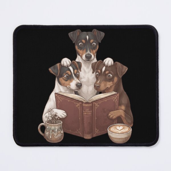 Item preview, Vintage Rat Terrier Reading Book Funny Dog Lover designed and sold by dian-rody-crest.