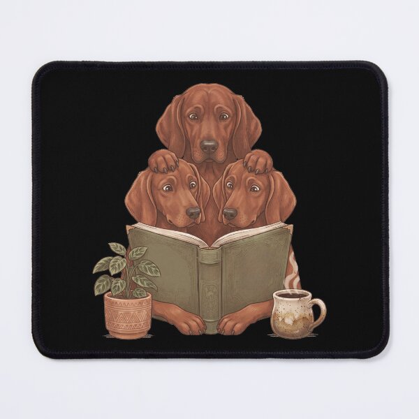 Item preview, Vintage Redbone Coonhound Reading Book Funny Dog Lover designed and sold by dian-rody-crest.
