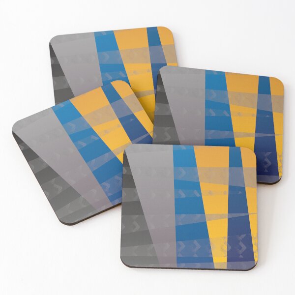 Item preview, Blue orange geometric spread. designed and sold by Vishpalette.
