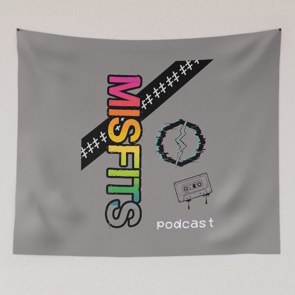 Item preview, MISFITS Podcast Retro Rainbow Glitch Logo-35 designed and sold by TrauteMoll.