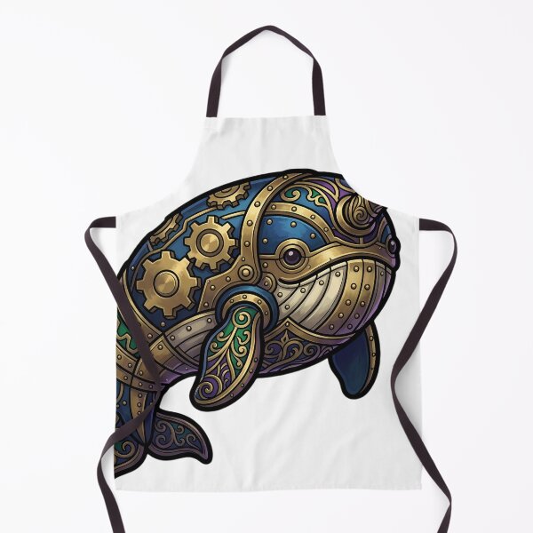 Item preview, Gothic Clockwork Narwhal - Steampunk Narwhal Art designed and sold by IllumeInk.