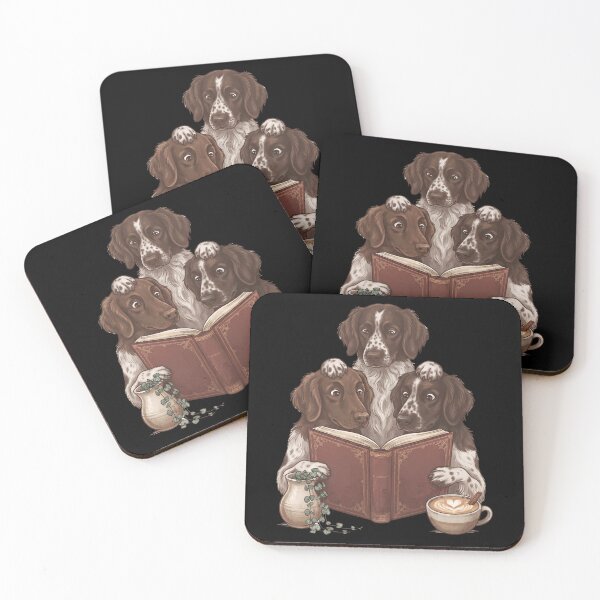 Item preview, Vintage Small Munsterlander Pointer Reading Book Funny Dog Lover designed and sold by dian-rody-crest.
