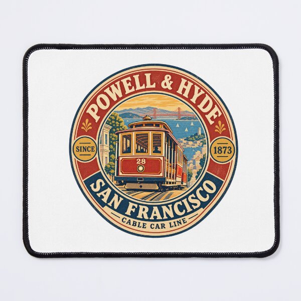 Item preview, San Francisco Powell Hyde Cable Car Vintage Transit Badge designed and sold by Globalcitytees.