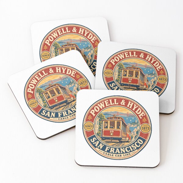 Item preview, San Francisco Powell Hyde Cable Car Vintage Transit Badge designed and sold by Globalcitytees.