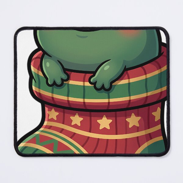Item preview, Cute Christmas Frog in a Knitted Stocking designed and sold by pumsquare.