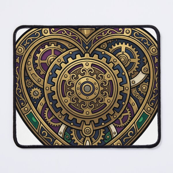 Item preview, Gothic Clockwork Heart - Brass Steampunk Heart Art designed and sold by IllumeInk.