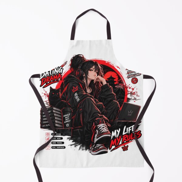 Item preview, No Dating Drama Single But Not Lonely Anime Girl Rules Design designed and sold by PrimeRootsArt.