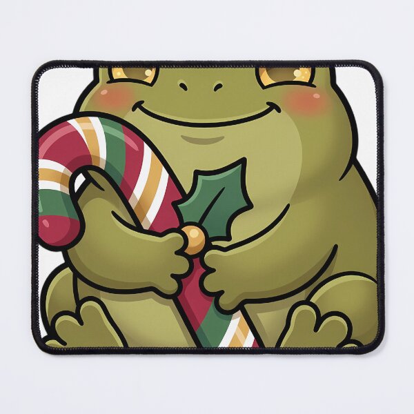 Item preview, Cute Christmas Frog Holding a Striped Candy Cane designed and sold by pumsquare.