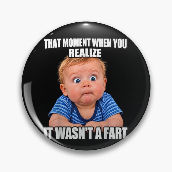 Item preview, Surprised Baby Reaction with Toilet Humor Caption designed and sold by GalenoHenley.