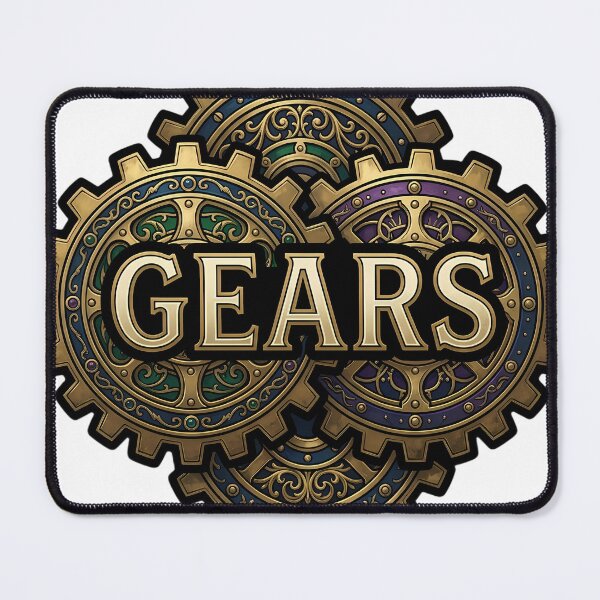 Item preview, Gothic Brass Gears - Steampunk Gears Clockwork Art designed and sold by IllumeInk.