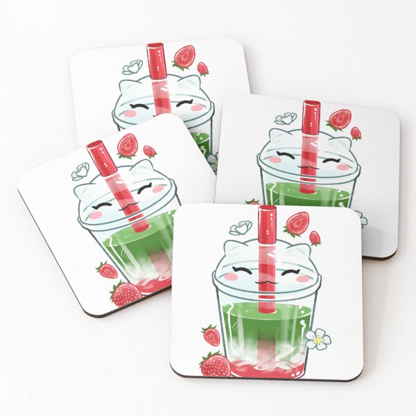 Item preview, Matcha latte strawberry kawaii designed and sold by mtdessin.