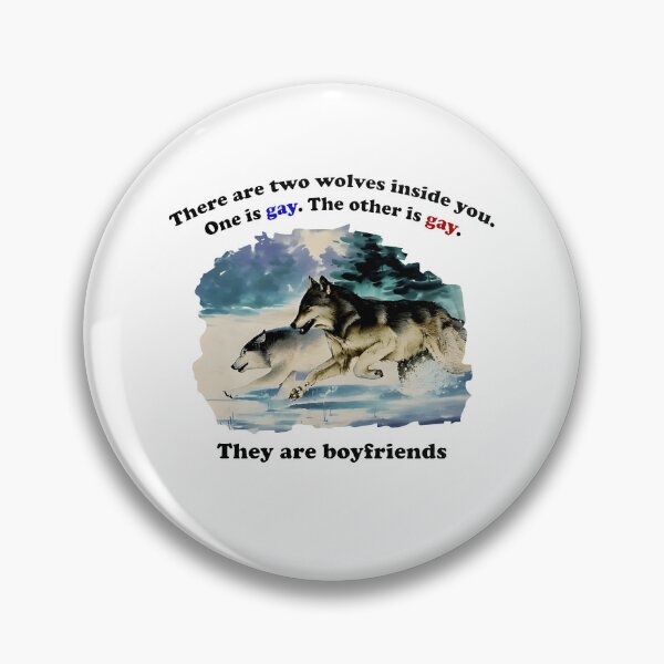 Item preview, Gay Wolves Queer Pride Winter Art designed and sold by Remontadarnia.