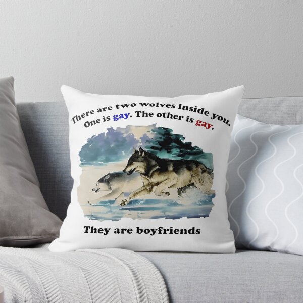 Item preview, Gay Wolves Queer Pride Winter Art designed and sold by Remontadarnia.