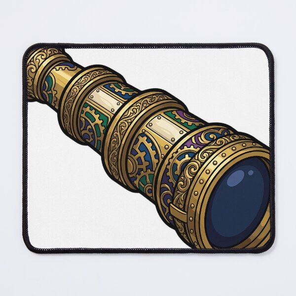 Item preview, Gothic Brass Spyglass - Steampunk Telescope Art designed and sold by IllumeInk.
