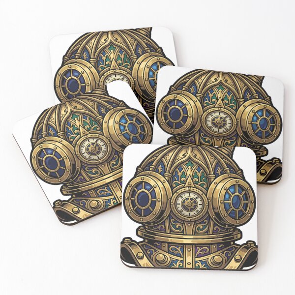 Item preview, Gothic Brass Diving Helmet - Steampunk Diver Art designed and sold by IllumeInk.