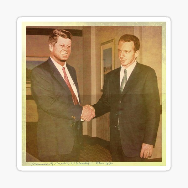 When Kennedy Met Oswald — Dec '62 Sticker