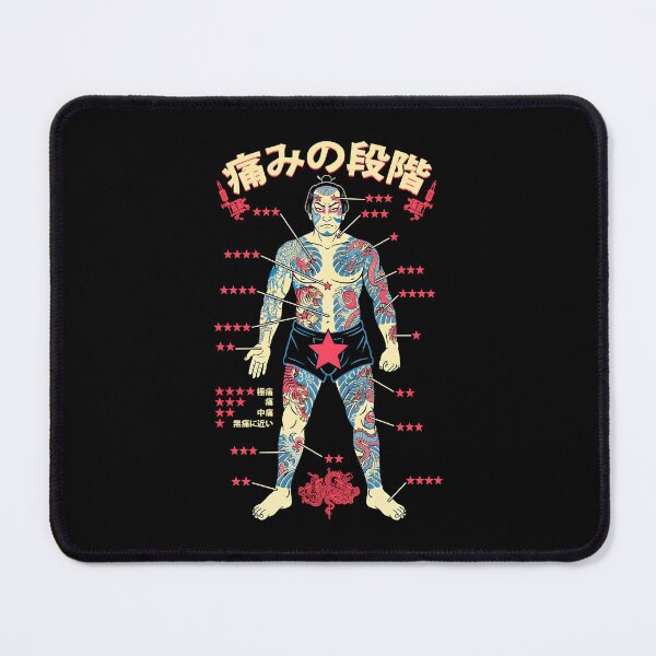 Item preview, Tattoo Lover Ink Pain Levels Japanese Samurai Tattoos Chart designed and sold by GrandeDuc.