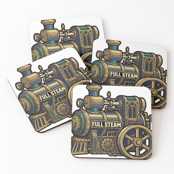 Item preview, Gothic Brass Steam Engine - Full Steam Steampunk Art designed and sold by IllumeInk.