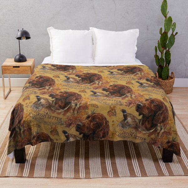 Item preview, Autumn Field Season Irish Setter & Pheasant Tapestry Print designed and sold by TammyHunterArt.