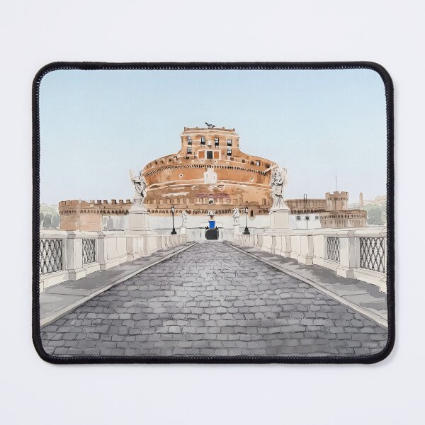 Item preview, Castel Sant'Angelo Rome Watercolor Print – Italian Landmark Wall Art designed and sold by POSTERIOCREW.