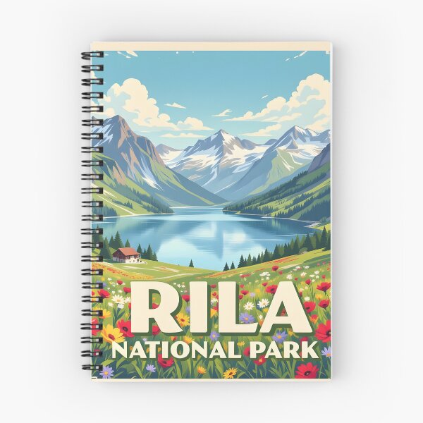 Item preview, Rila National Park Bulgaria – Vintage Landscape Travel Poster designed and sold by LSVart.