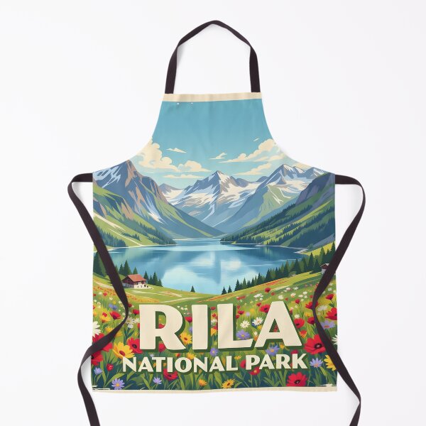 Item preview, Rila National Park Bulgaria – Vintage Landscape Travel Poster designed and sold by LSVart.