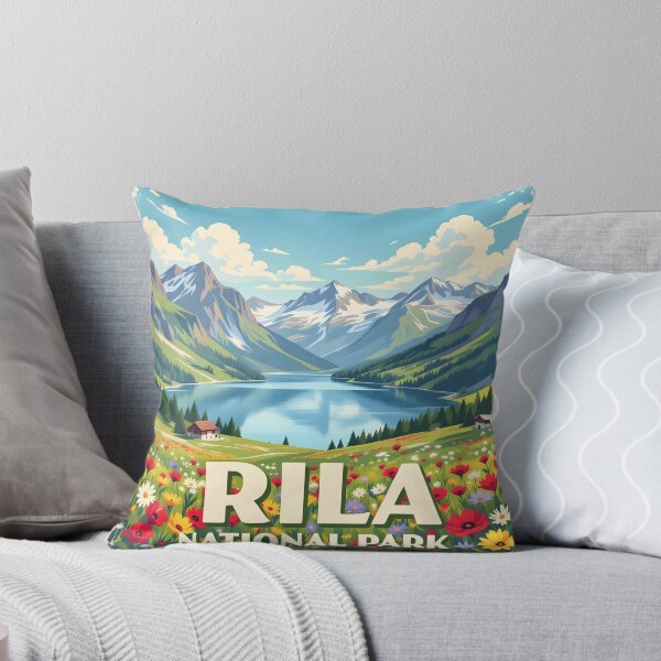 Item preview, Rila National Park Bulgaria – Vintage Landscape Travel Poster designed and sold by LSVart.
