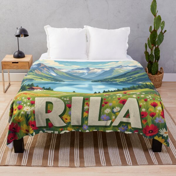 Item preview, Rila National Park Bulgaria – Vintage Landscape Travel Poster designed and sold by LSVart.