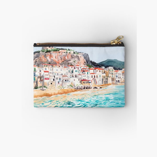 Item preview, Cefalù Sicily Italy Watercolor Print – Italian Coastal Wall Art designed and sold by POSTERIOCREW.